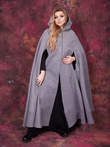 Winter Wool Cape - Coat