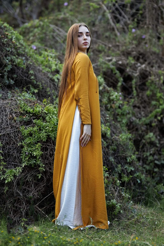 2  Peices |  Open Side Maxi Linen dress & Basic dress