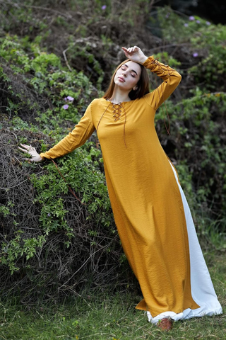 2  Peices |  Open Side Maxi Linen dress & Basic dress