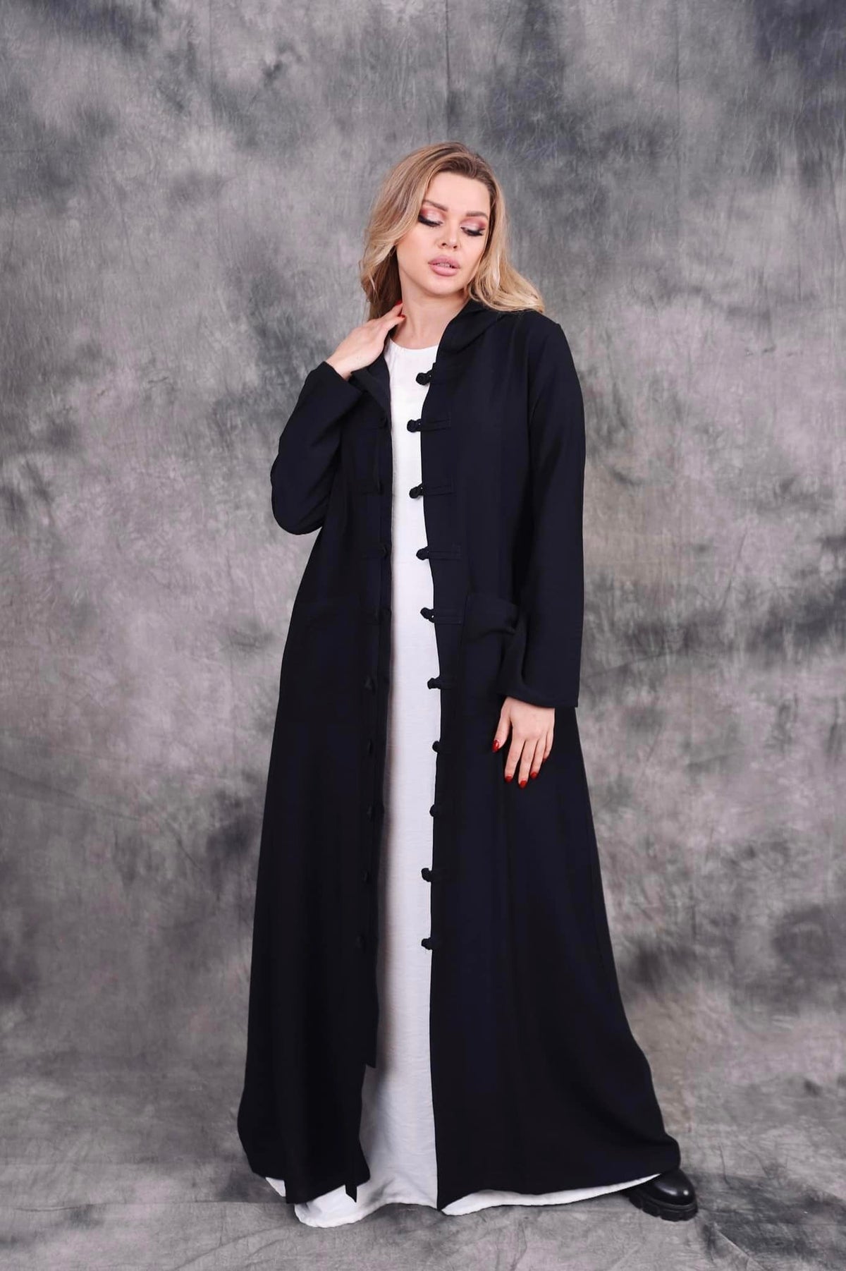 Japanees Style Cardigan Kimono | Handmade Kaftan with Handcrafted Buttons & Pockets – Available in 4 Elegant Colors