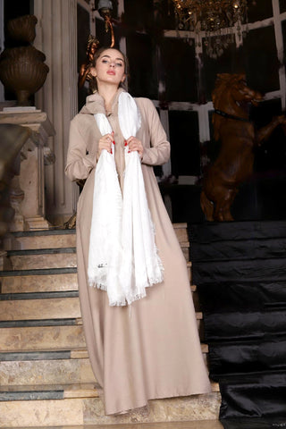 Linen Kaftan with Hood & Long Sleeves – Available from Small to 3XL