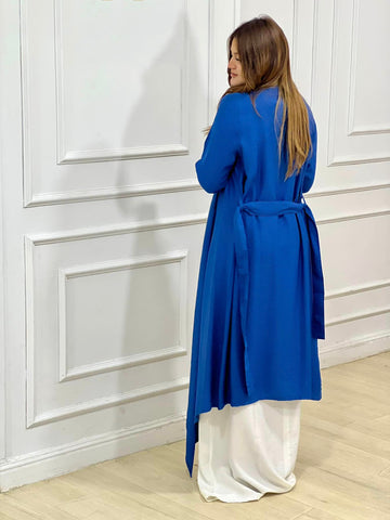 Linen Two Pieces Set ( Cardigan And Basic Dress )2-Piece Linen Set: Dress + Cardigan with Belt – Mix & Match Your Favorite Colors