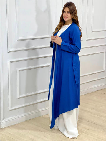 Linen Two Pieces Set ( Cardigan And Basic Dress )2-Piece Linen Set: Dress + Cardigan with Belt – Mix & Match Your Favorite Colors