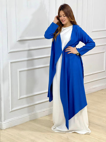 Linen Two Pieces Set ( Cardigan And Basic Dress )2-Piece Linen Set: Dress + Cardigan with Belt – Mix & Match Your Favorite Colors