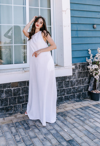 2  Peices |  Open Side Maxi Linen dress & Basic dress