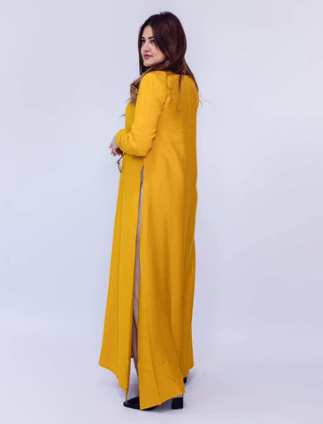 2  Peices |  Open Side Maxi Linen dress & Basic dress