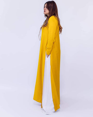 2  Peices |  Open Side Maxi Linen dress & Basic dress