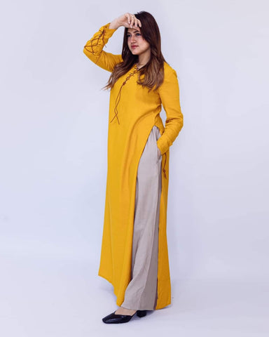 2  Peices |  Open Side Maxi Linen dress & Basic dress