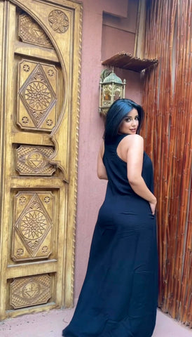 Sleeveless Linen Dress with Side Pockets & Back Zipper – All-Season Essential | White, Black, Beige, Olive