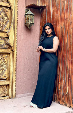 Sleeveless Linen Dress with Side Pockets & Back Zipper – All-Season Essential | White, Black, Beige, Olive