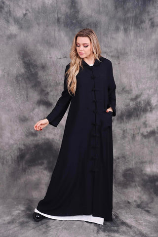 Japaneese Kafftan With Hand Made Buttons and Hoodie KimonoHandmade Kaftan with Handcrafted Buttons & Pockets – Available in 4 Elegant Colors