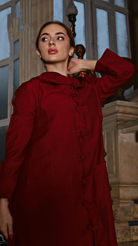 Japanees Style Cardigan Kimono | Handmade Kaftan with Handcrafted Buttons & Pockets – Available in 4 Elegant Colors