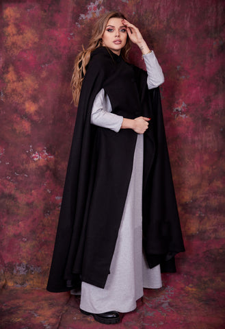 Winter Wool Cape - Coat