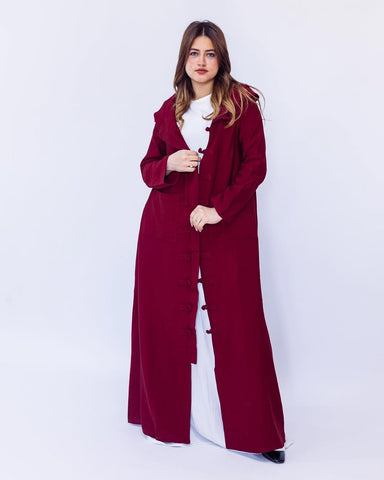 Japaneese Kafftan With Hand Made Buttons and Hoodie KimonoHandmade Kaftan with Handcrafted Buttons & Pockets – Available in 4 Elegant Colors