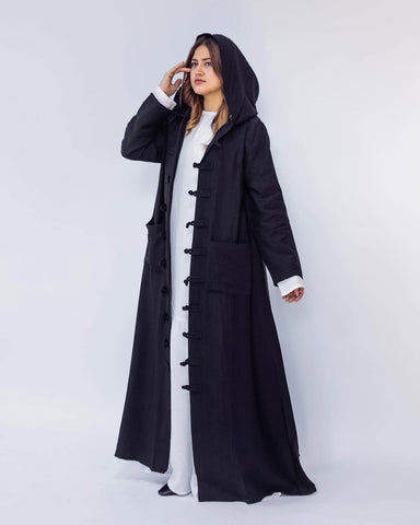 Japanees Style Cardigan Kimono | Handmade Kaftan with Handcrafted Buttons & Pockets – Available in 4 Elegant Colors