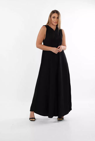 Wide Leg Linen Jumpsuit