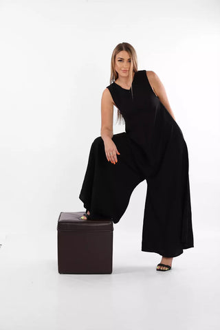 Wide Leg Linen Jumpsuit