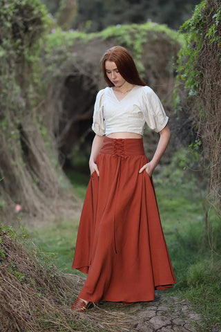 Linen Maxi Skirt - Havan